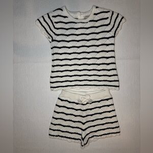 Striped Black and White Kids Set